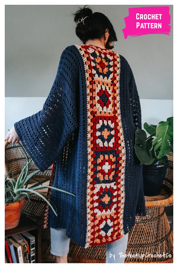 Granny Square Vintage Cardigan Crochet Pattern