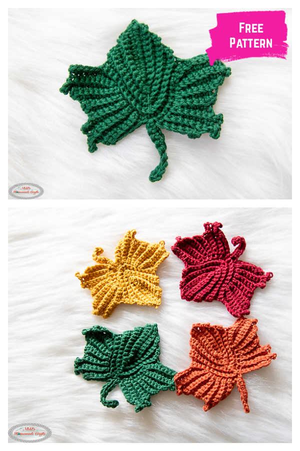 Maple Leaf Free Crochet Pattern
