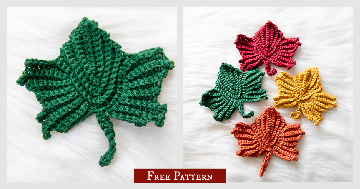 Maple Leaf Free Crochet Pattern
