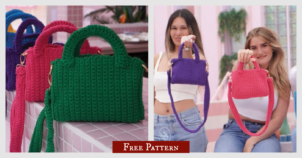 Mini Tote Bag Free Crochet Pattern