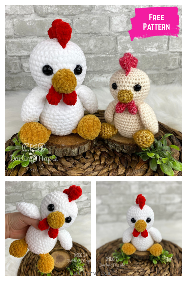 Pocket Pal Chicken Amigurumi Free Crochet Pattern