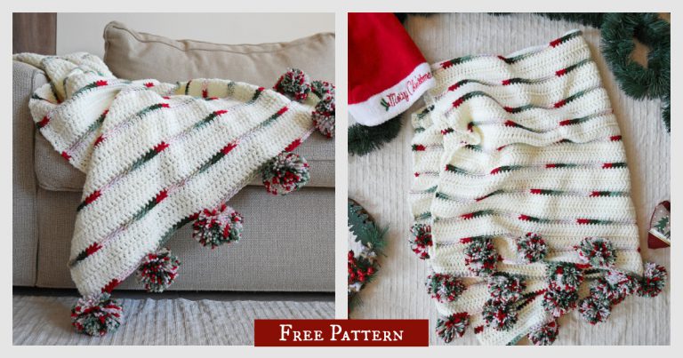 Easy Christmas Blanket Free Crochet Pattern
