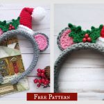 Holiday Mouse Headband Free Crochet Pattern