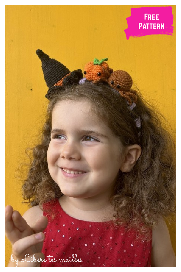 Lisbeth Halloween Headband Free Crochet Pattern