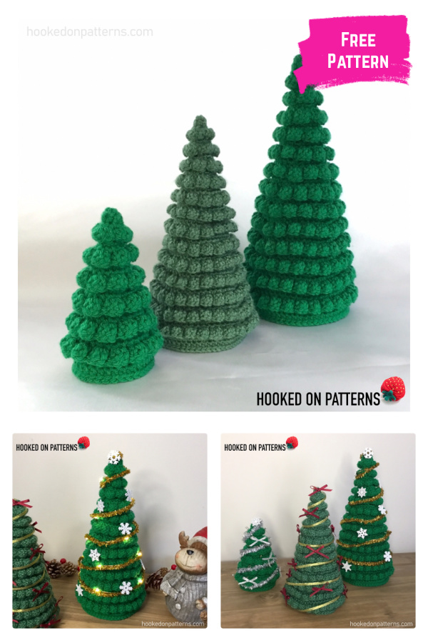 Tabletop Christmas Tree Decoration Free Crochet Pattern