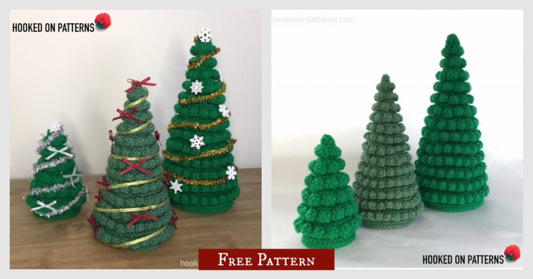 Tabletop Christmas Tree Decoration Free Crochet Pattern