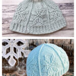 Textured Snowflake Beanie Free Crochet Pattern
