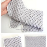 C2C Waffle Stitch Dishcloth Free Crochet Pattern and Video Tutorial