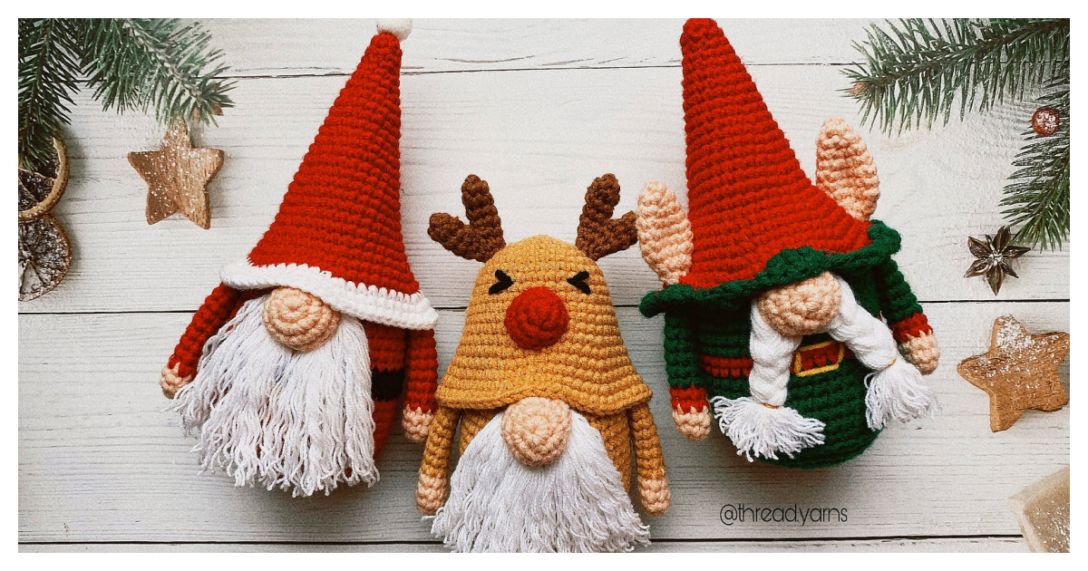 Christmas Gnomes Collection Free Crochet Pattern