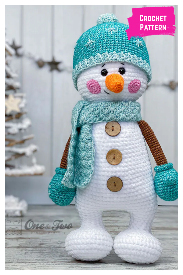 Happy Snowman Amigurumi Crochet Pattern 