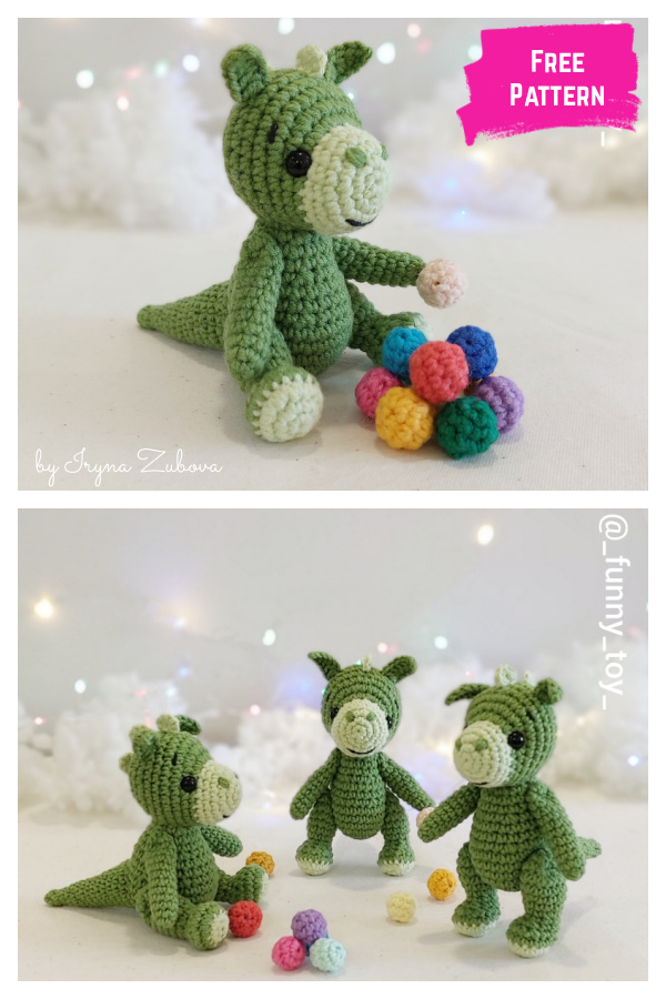Little dragons Amigurumi Free Crochet Pattern