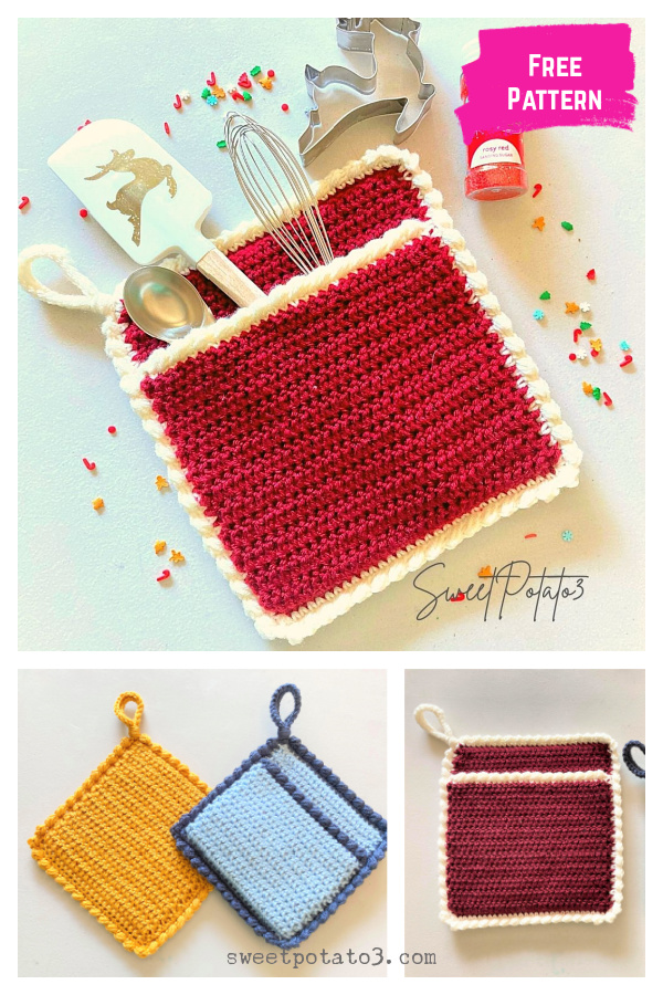 Pocket Hot Pad Free Crochet Pattern