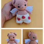 Cupid Piglet Amigurumi Free Crochet Pattern