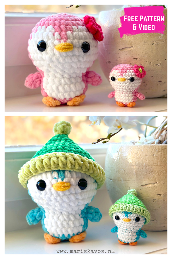 Cute Penguin Amigurumi Free Crochet Pattern and Video Tutorial