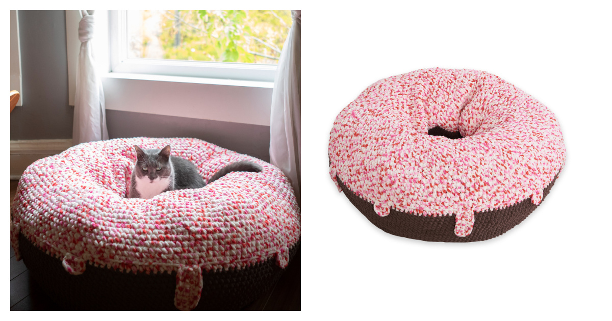 Donut Pet Bed Free Crochet Pattern