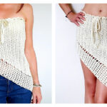 Asymmetric Mesh Top or Skirt Free Crochet Pattern