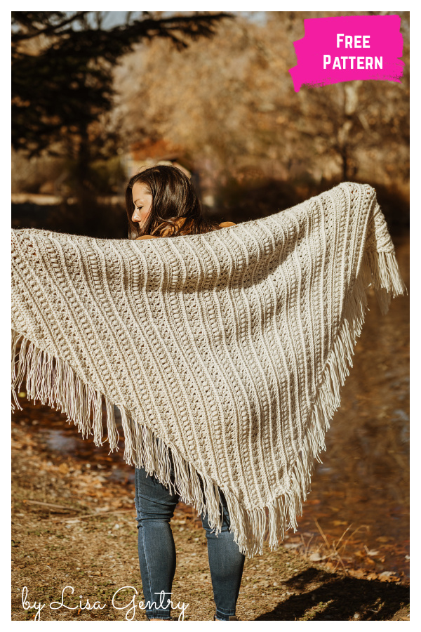 Charlana Blanket Shawl Free Crochet Pattern