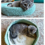 Cozy Cat Bed Free Crochet Pattern