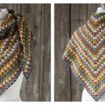 Half a Granny Square Shawl Free Crochet Pattern