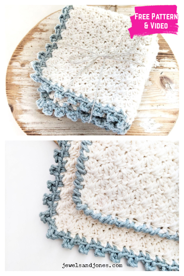 Simple Little Washcloth Free Crochet Pattern and Video Tutorial