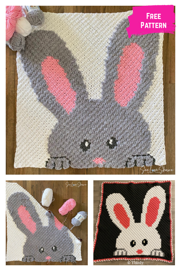 Baby Bunny C2C Throw Free Crochet Pattern