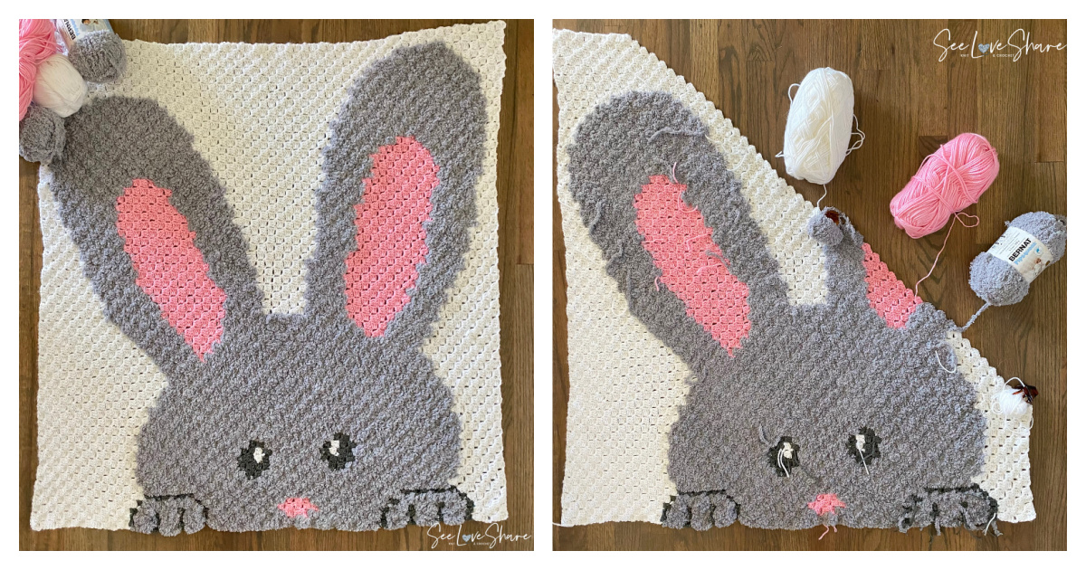 Baby Bunny C2C Throw Free Crochet Pattern