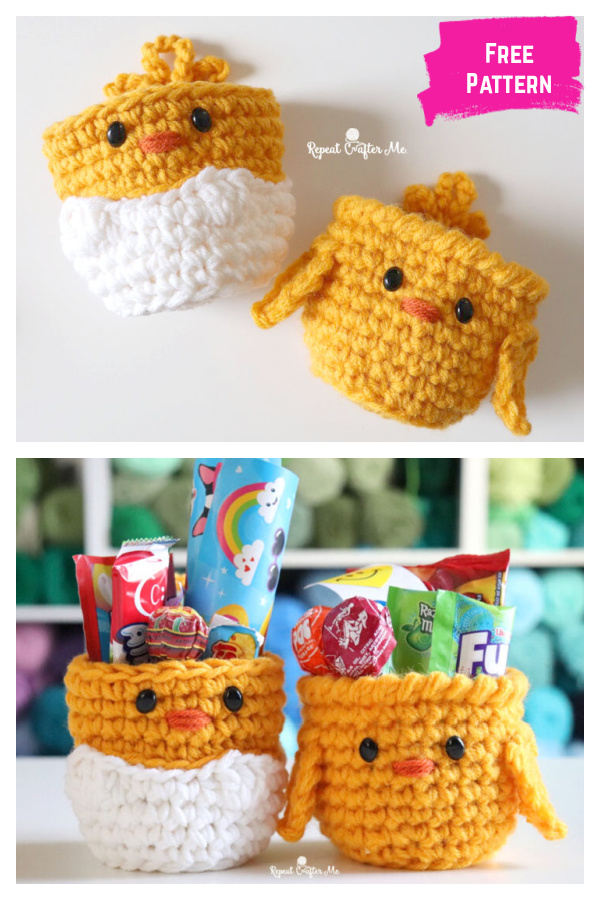 Baby Chick Cups Free Crochet Pattern 