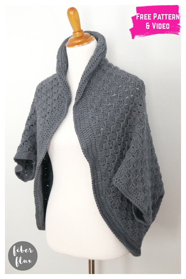 Cozy Cocoon Cardigan Free Crochet Pattern and Video Tutorial 