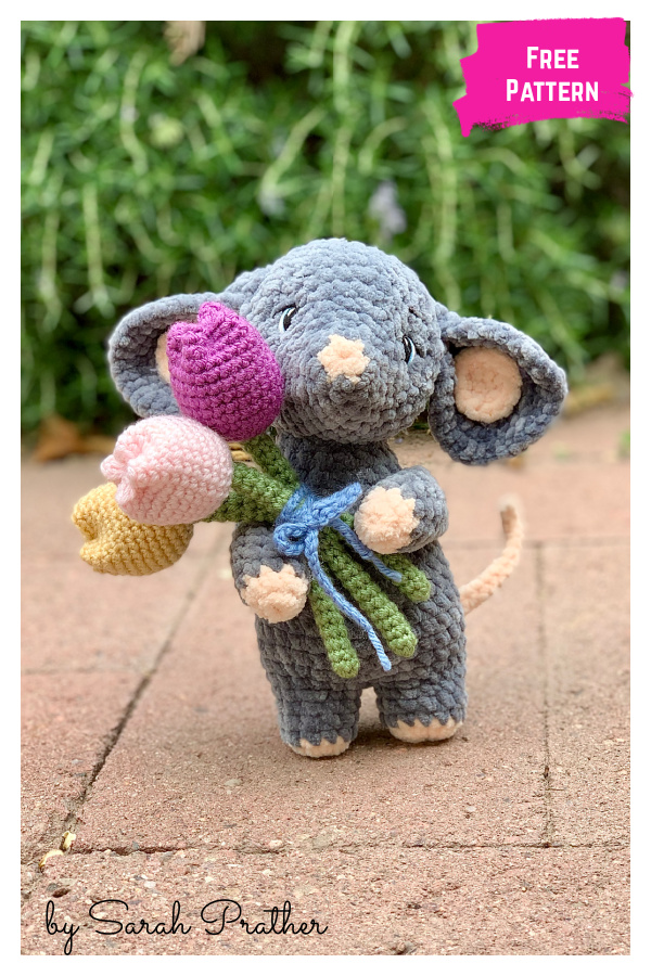 Tulip the Mouse Amigurumi Free Crochet Pattern
