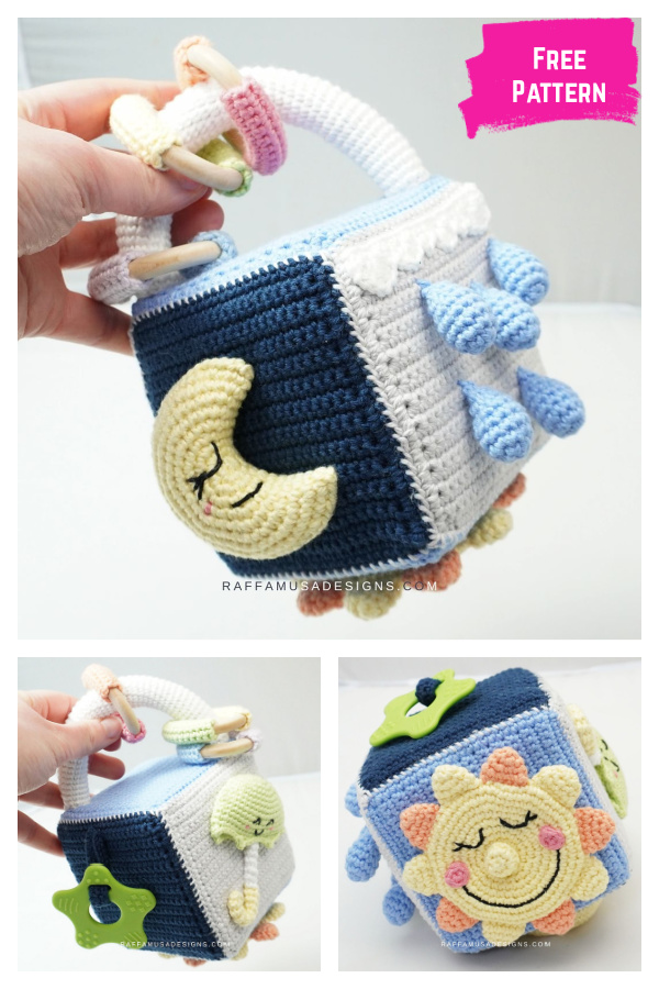 Weather Baby Activity Cube Free Crochet Pattern