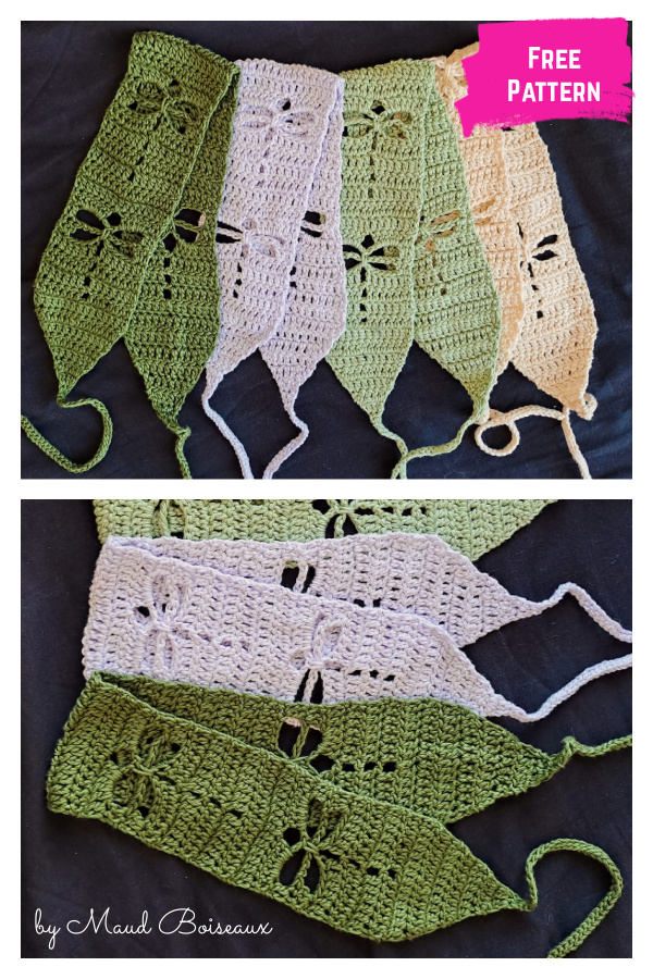 Odonata Headband Free Crochet Pattern 