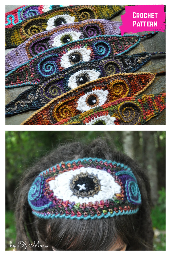 Third Eye Freeform Headband Crochet Pattern