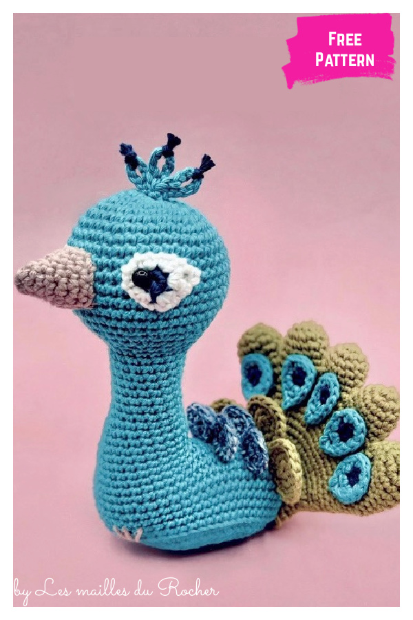 Amigurumi Peacock Free Crochet Pattern 