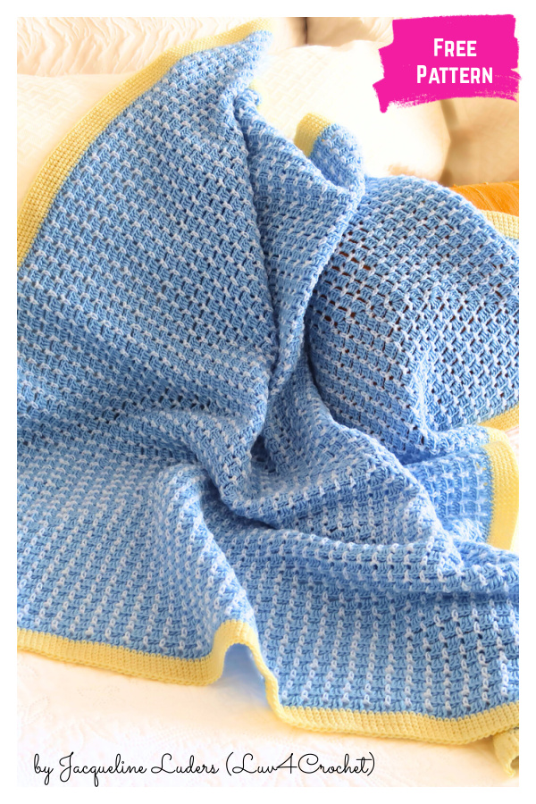 Grey Baby Blanket Free Crochet Pattern 