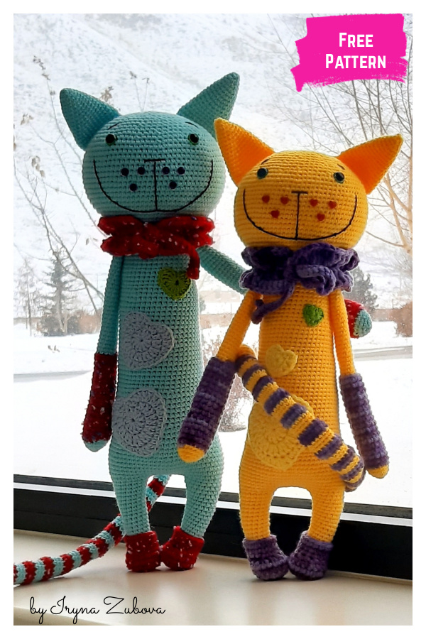 Heart Cat Amigurumi Free Crochet Pattern