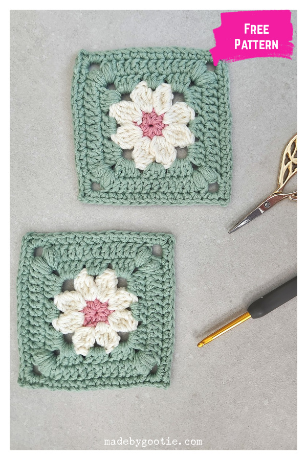 Daisy Granny Square Free Crochet Pattern